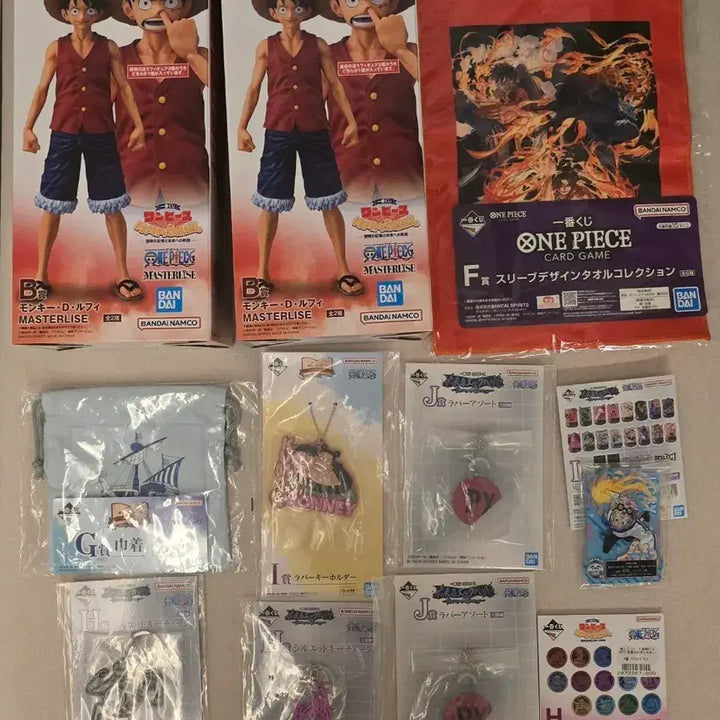 [BUNJANG] One Piece Luffy Figure 2 Types + Ichiban Kuji Prize Sub-Items Bundle Set / 원피스 제일복권 루피 피규어 2종 + 하위상 9개