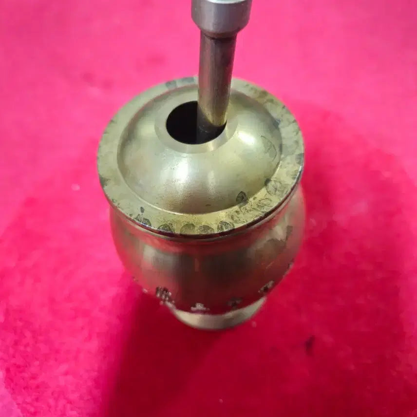 [BUNJANG] Antique Brass Mortar and Pestle Set with Lid, Medicinal Tool / 엔틱 황동 약절구 세트 (뚜껑.절구공이 포함, 한의학 소품)