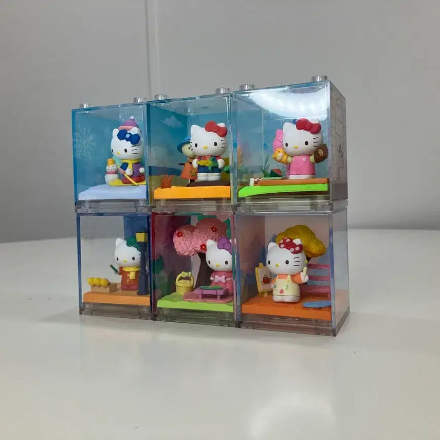 [BUNJANG] Sanrio Hello Kitty Seasonal Figure Set (6 Types, Bundle) / 산리오 헬로키티 계절 피규어 6종 세트 일괄