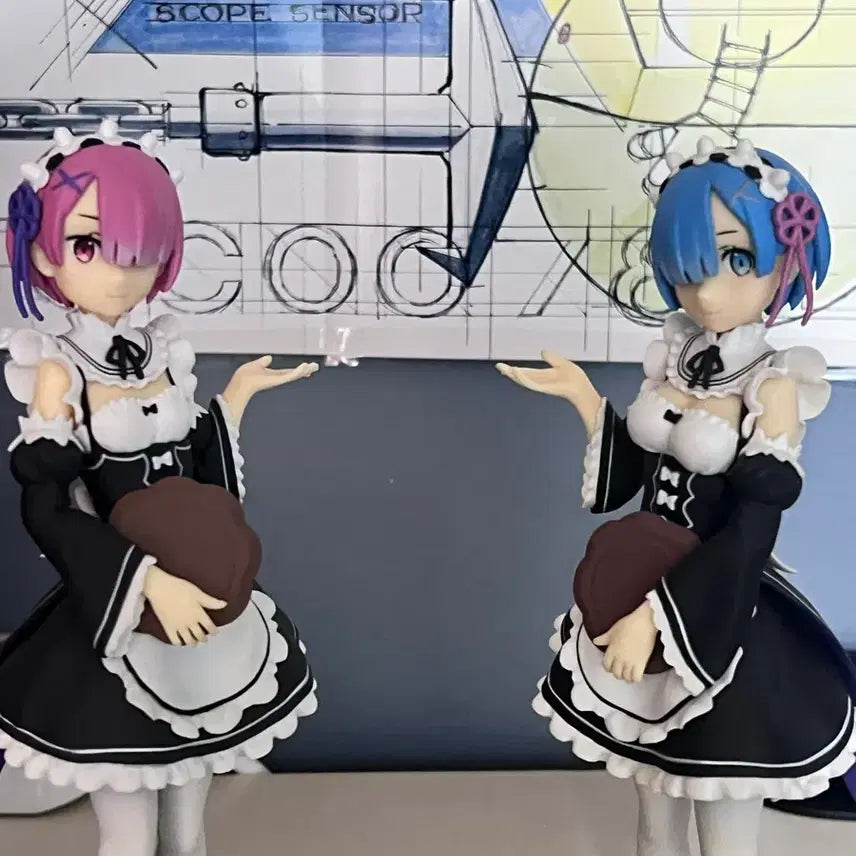 [BUNJANG] Re:Zero Rem &amp; Ram Figure Set / 급처 리제로 렘 람 피규어