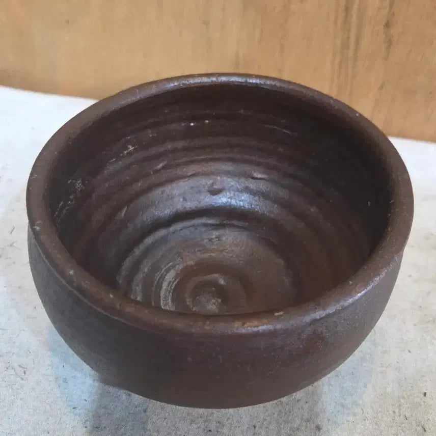 [BUNJANG] Antique Onggi Serving Bowl and Tea Bowl Set / 옛날 옹기 퇴수기와 다완 2점