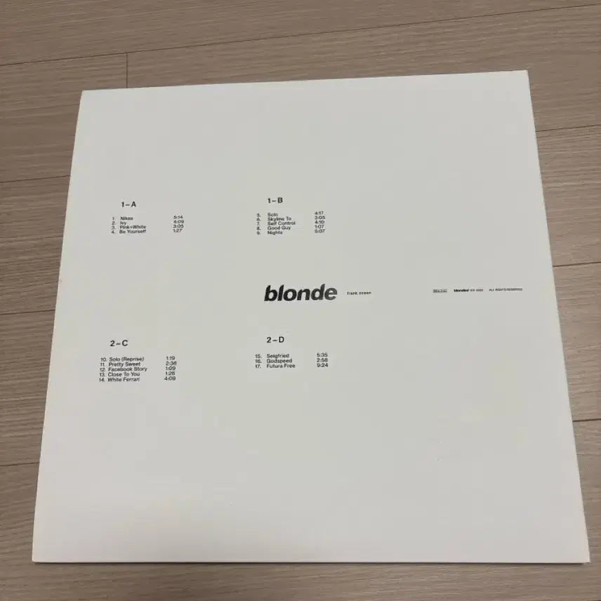 [BUNJANG] Blonde LP / Blonde lp