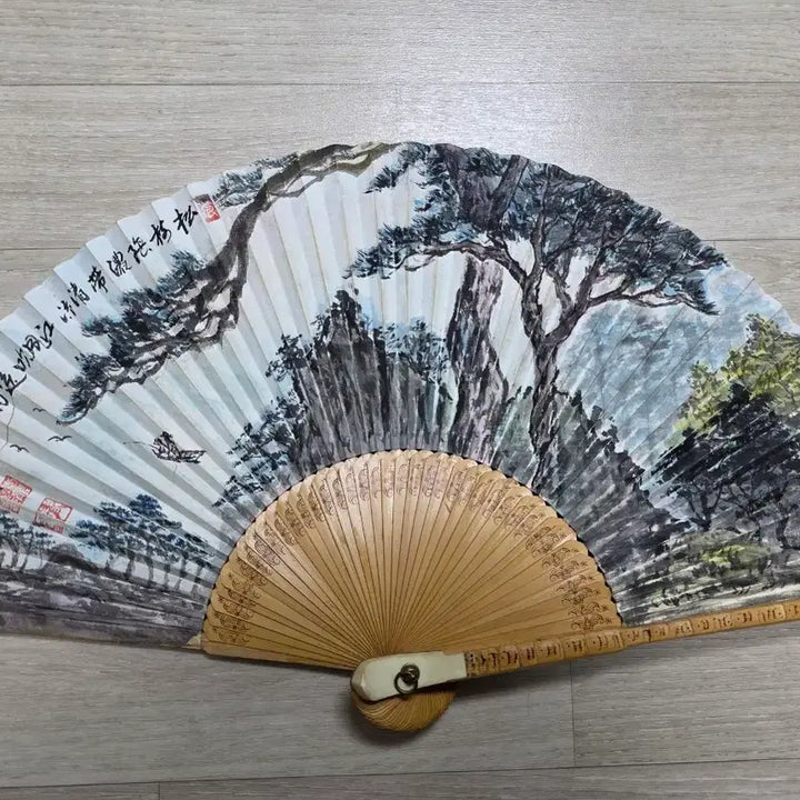 [BUNJANG] 15-Panel Hapjukseon Folding Fan with Traditional Painting / 합죽선 (15마디)