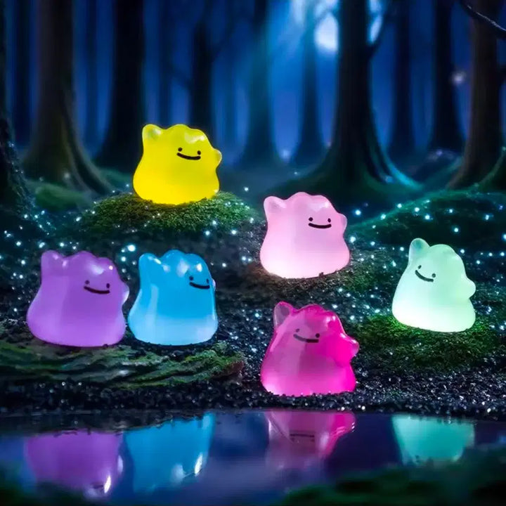 [BUNJANG] Pokemon Ditto Glow-in-the-Dark Figure 6-Piece Set / 포켓몬스터 메타몽 야광 피규어 6개 세트