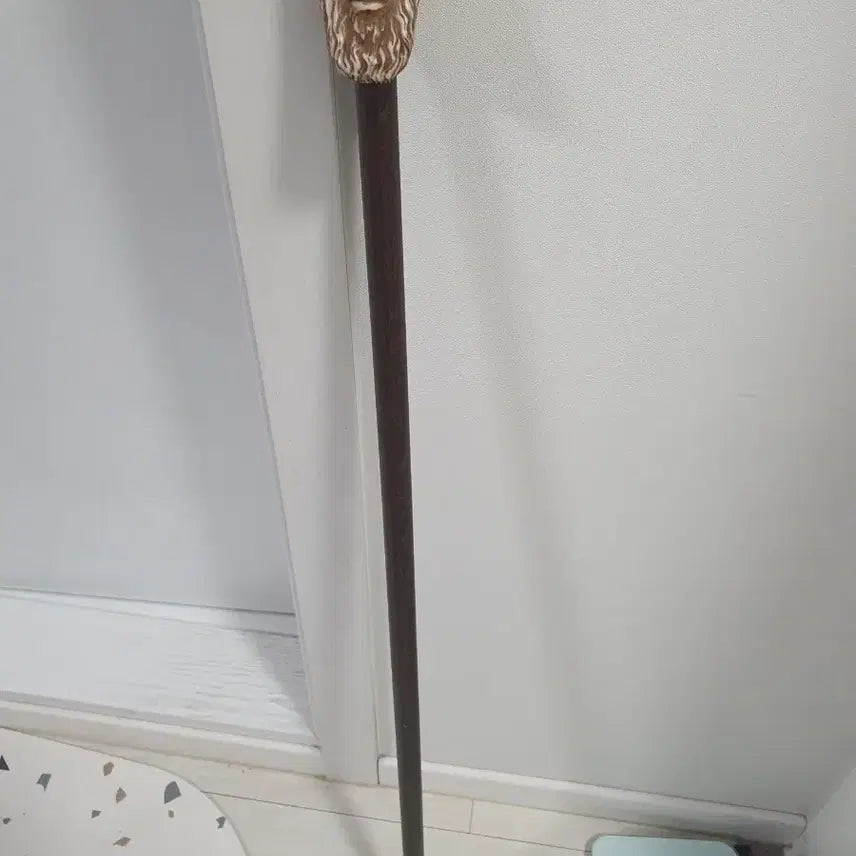 [BUNJANG] Antique Philosopher Socrates Carved Walking Cane / 골동품.이탈리아 지팡이 철학자 소크라테스