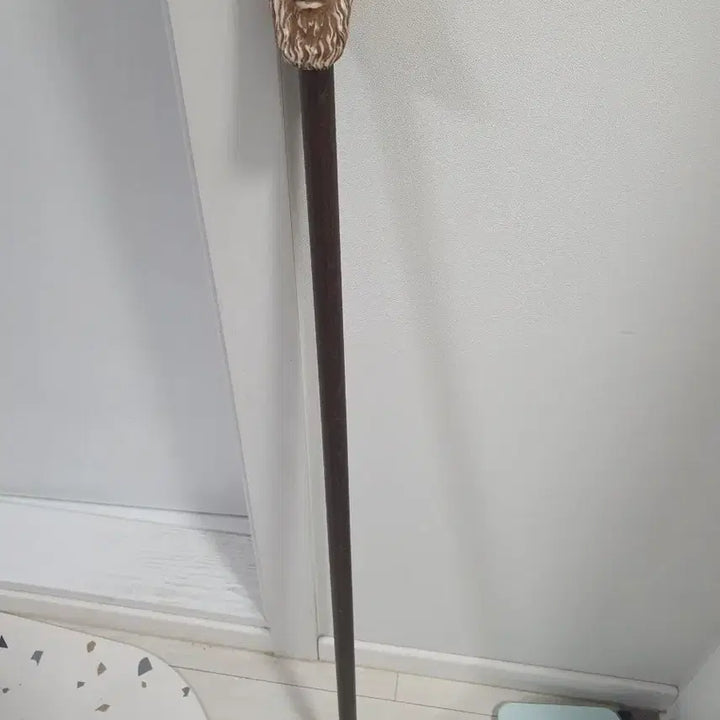 [BUNJANG] Antique Philosopher Socrates Carved Walking Cane / 골동품.이탈리아 지팡이 철학자 소크라테스