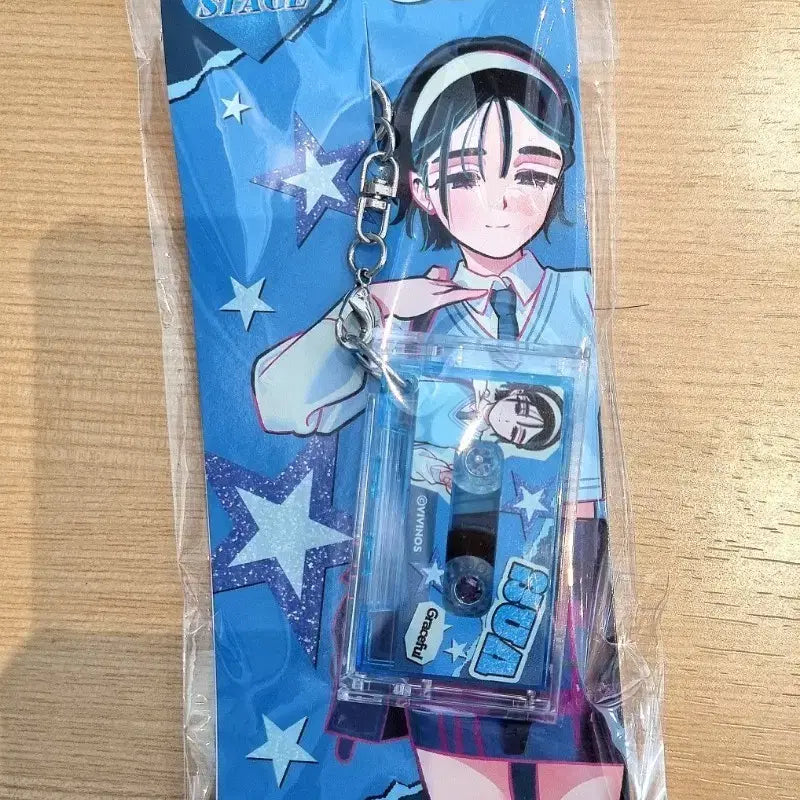 [BUNJANG] A-Stage Sua Cassette Keychain (Sealed) / 에이스테 수아 카세트 키링 미개봉