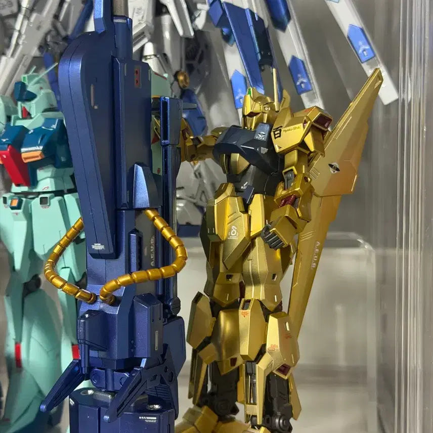 [BUNJANG] HG Hyaku Shiki Gryps Deployment Gold Coating Hyaku Shiki Mega Bazooka Model Kit / Hg 백식 그리프스전역 골드코팅 백식 메가바주카 도색