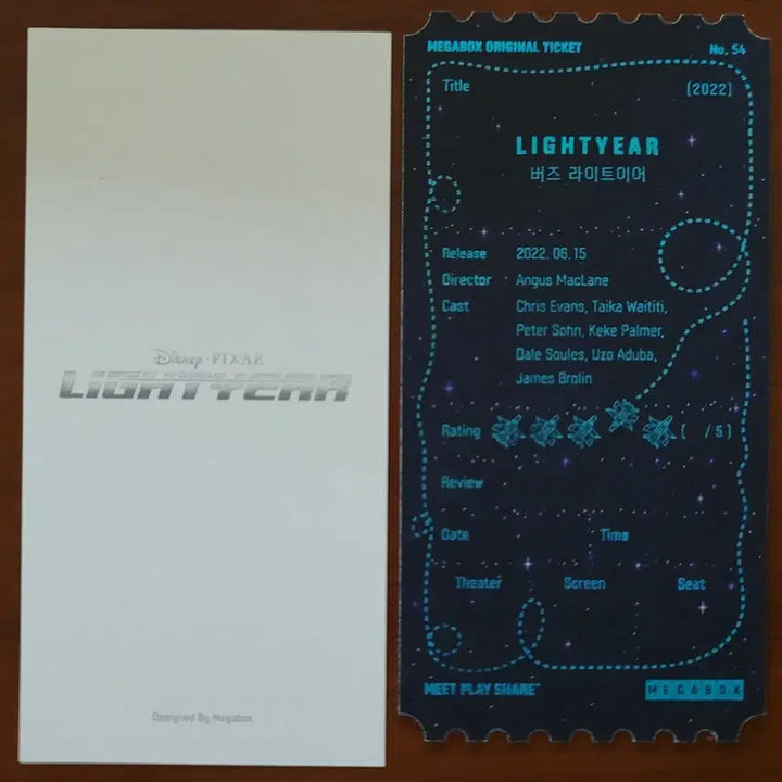 [BUNJANG] Buzz Lightyear Original Ticket with Stickers / 버즈 라이트이어 오리지널 티켓 (스티커 포함)