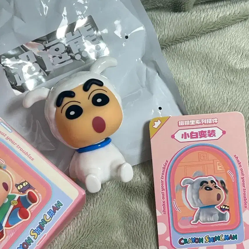 [BUNJANG] Crayon Shin-chan Whitey Costume Bobblehead Figure / 박스0,새상품) 짱구는 못말려 흰둥이 코스튬 흔들흔들 피규어