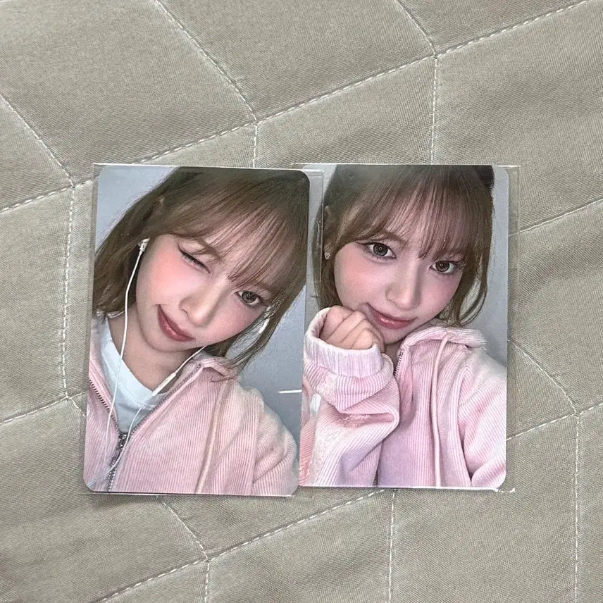 [BUNJANG] Le Sserafim May Plus Chat Lip Balm Photocard / 리센느 메이 플러스챗 립밤 포카 / 모에소매 줄이어폰 싸인 폴라 미공포