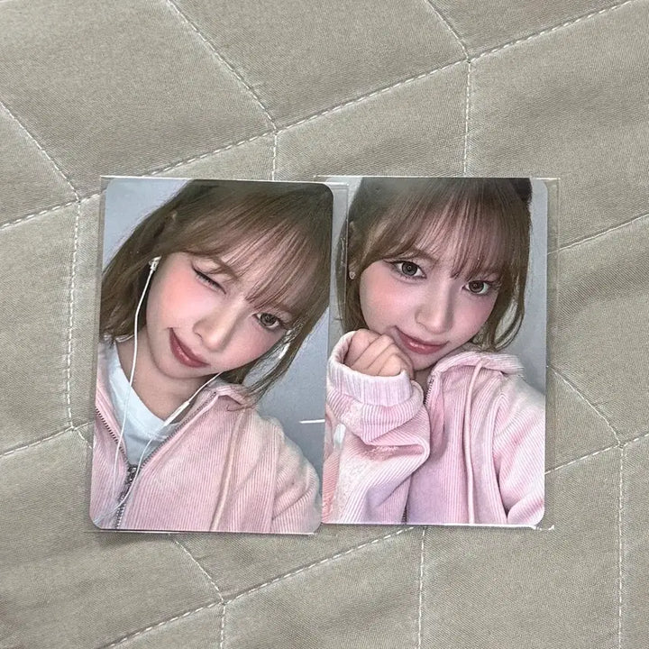 [BUNJANG] Le Sserafim May Plus Chat Lip Balm Photocard / 리센느 메이 플러스챗 립밤 포카 / 모에소매 줄이어폰 싸인 폴라 미공포