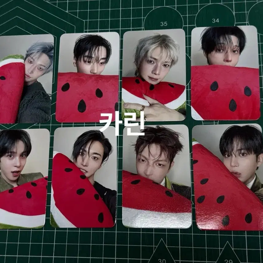 [BUNJANG] ATEEZ Golden Hour Part.5 K-Pop Together POB Photocard Watermelon Set / 에이티즈 골든아워5 케이팝투게더 특전 포카 수박 세트
