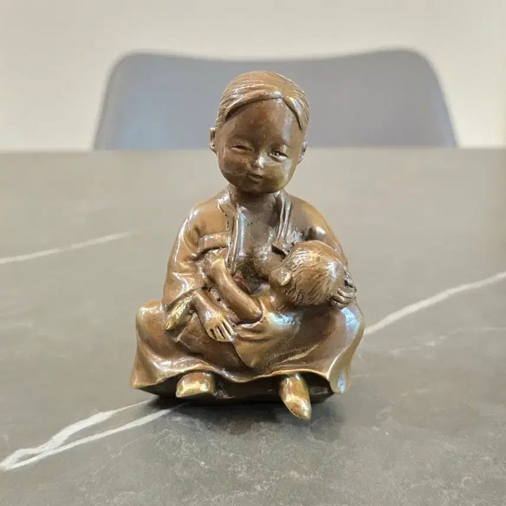 [BUNJANG] Dong Bronze "Mother and Child" Sculpture / 동브론즈 "엄마와 아기"