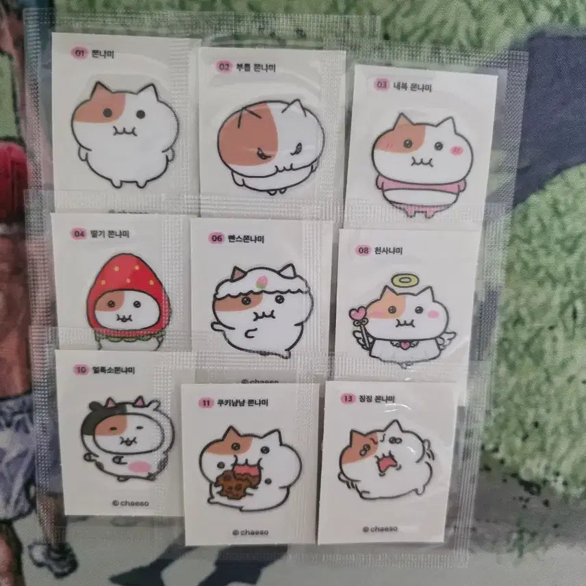 [BUNJANG] Jjonnyami Sticker Collection / 쫀냐미 띠부씰 판매...6번,12번,18번,25번,30번