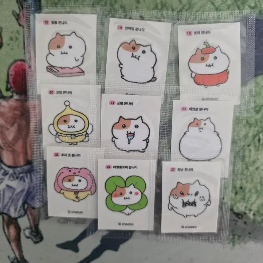 [BUNJANG] Jjonnyami Sticker Collection / 쫀냐미 띠부씰 판매...6번,12번,18번,25번,30번