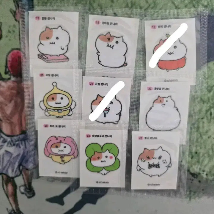 [BUNJANG] Jjonnyami Sticker Collection / 쫀냐미 띠부씰 판매...6번,12번,18번,25번,30번