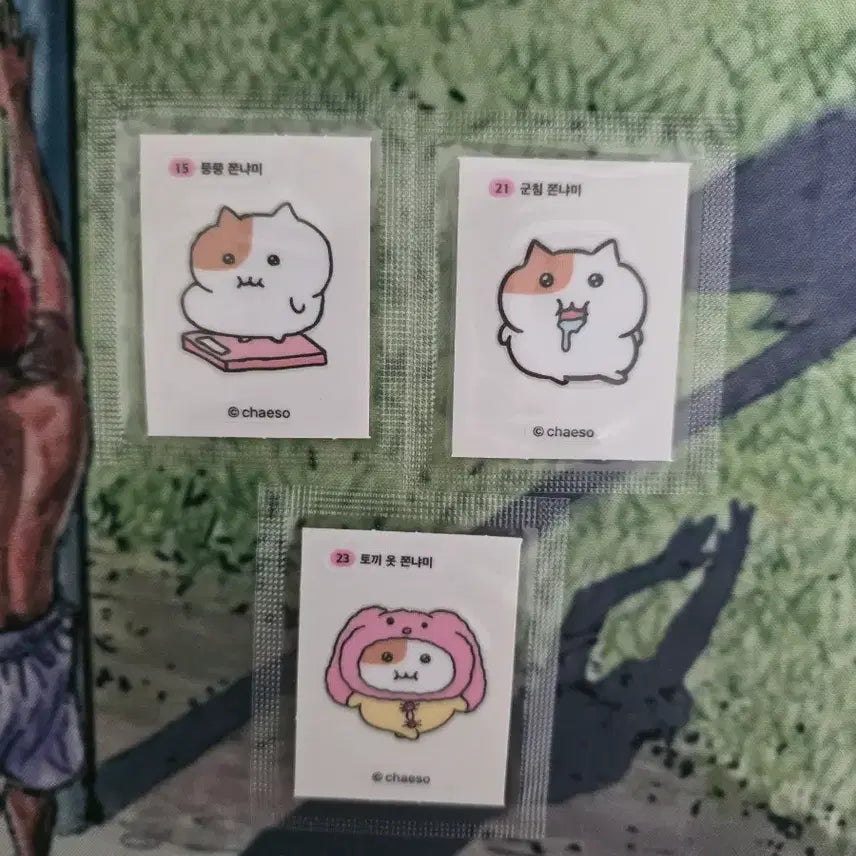[BUNJANG] Jjonnyami Sticker Collection / 쫀냐미 띠부씰 판매...4번,7번,8번,24번,25번,29번,30번