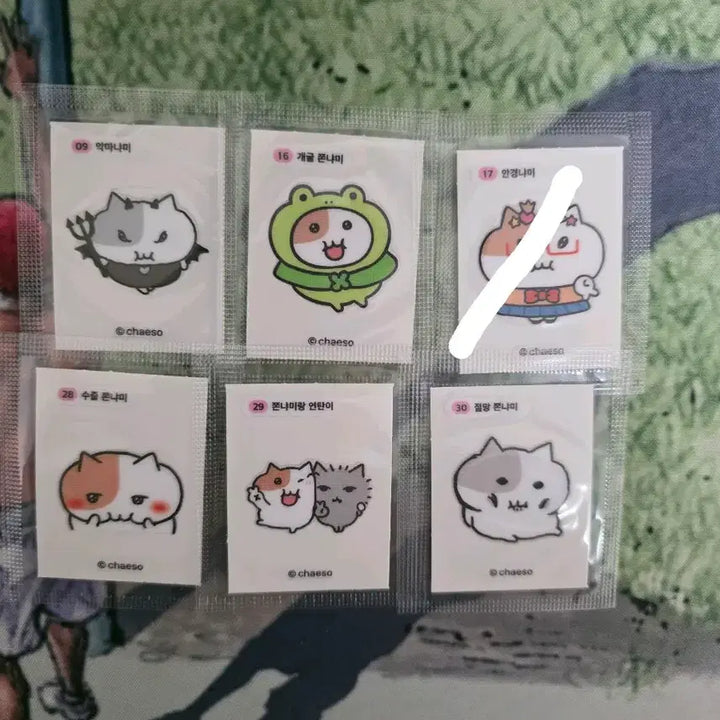 [BUNJANG] Jjonnyami Sticker Collection / 쫀냐미 띠부씰 판매...6번,12번,18번,25번,30번