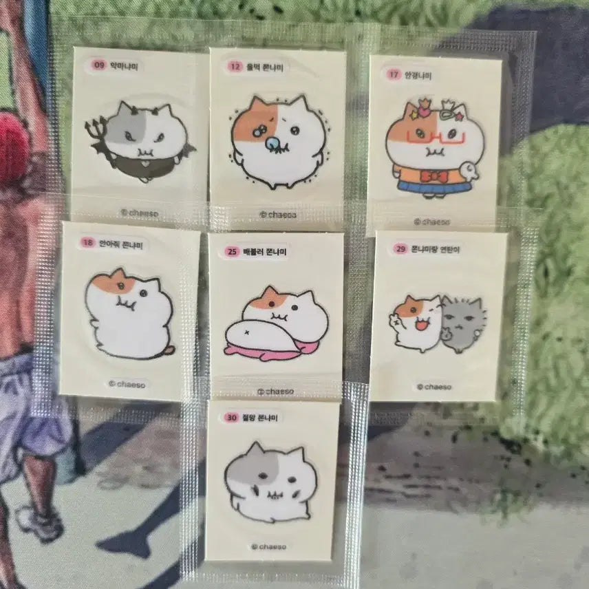 [BUNJANG] Jjonnyami Sticker Collection / 쫀냐미 띠부씰 판매...6번,12번,18번,25번,30번