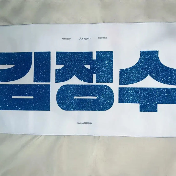 [BUNJANG] XODIAC ZSUNG Glitter Reversible Slogan Fan / 엑디즈 정수 반사 슬로건 우치와 엑몬즈 냥듀 포카