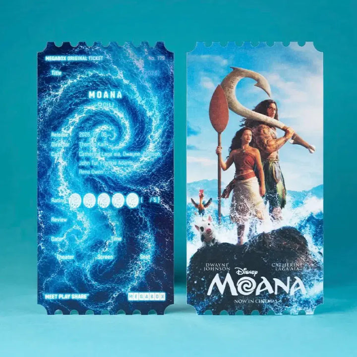 [BUNJANG] Moana Dolby Poster &amp; Original Ticket Bundle / [모아나] (2종) 돌비 포스터, 오리지널 티켓