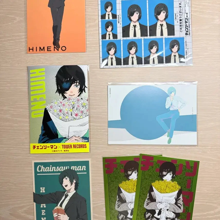 [BUNJANG] Chainsaw Man Himeno Postcard Set (6 Types) / 체인소맨 히메노 엽서세트 6종