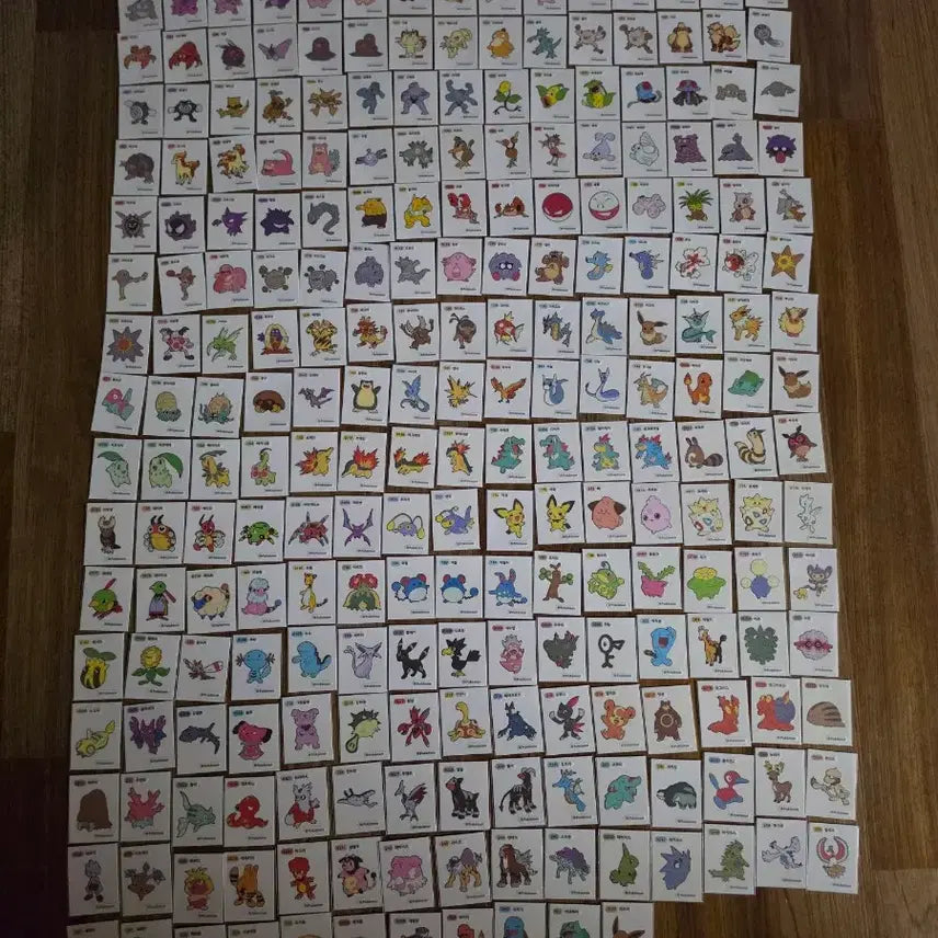 [BUNJANG] Pokemon Stickers Gen 1 (150pcs) &amp; Gen 2 (116pcs) Bundle Set / 포켓몬 띠부씰 1세대 150장과 2세대 116종 전종 일괄판매합니다
