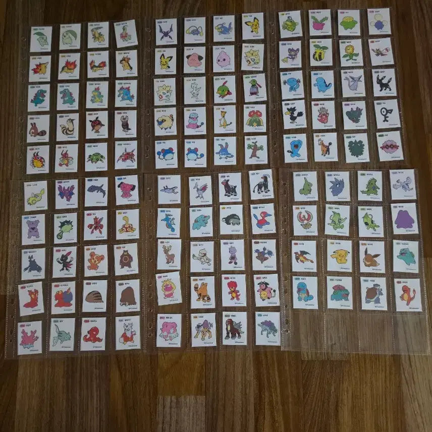 [BUNJANG] Pokemon Stickers Gen 1 (150pcs) &amp; Gen 2 (116pcs) Bundle Set / 포켓몬 띠부씰 1세대 150장과 2세대 116종 전종 일괄판매합니다