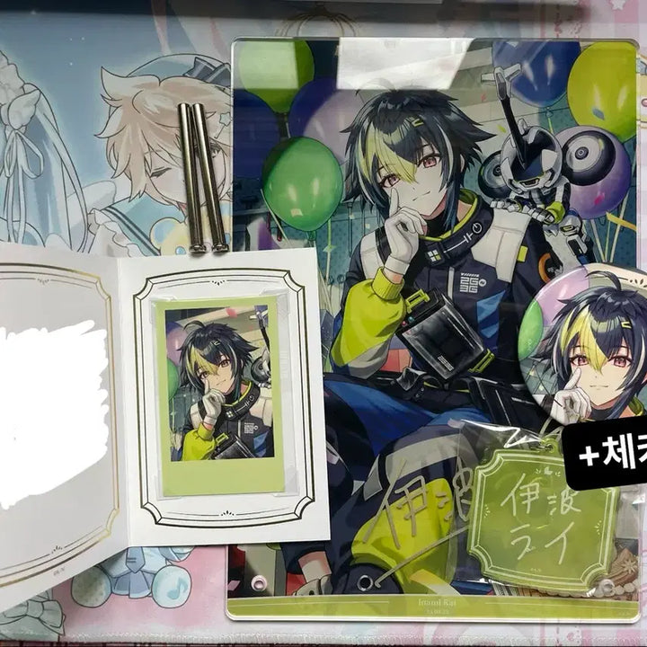 [BUNJANG] Inami Rei 2025 Birthday Goods B5 Acrylic Panel Set + Cheki Can Badge Bundle Set / 이나미 라이 2025 생일굿즈 B5 아크릴판넬 세트 + 체키 캔뱃지 일괄