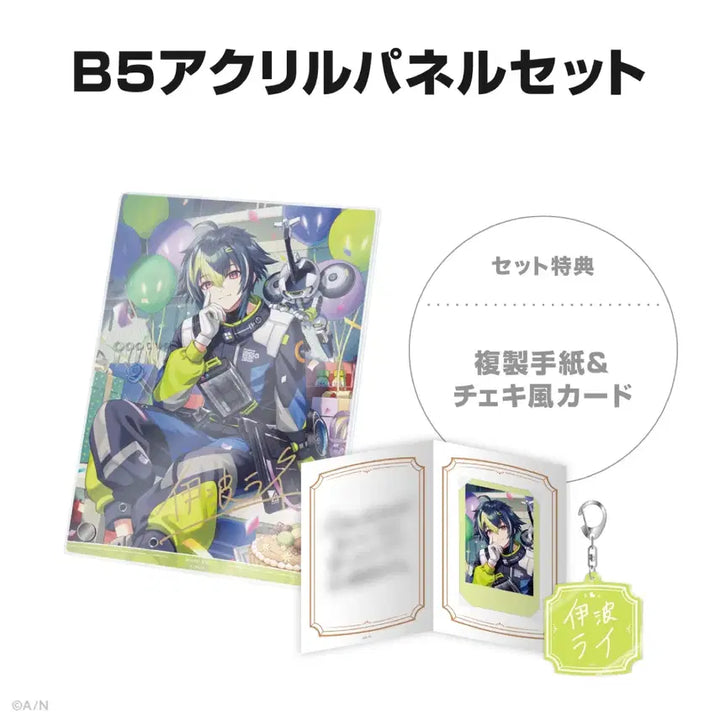 [BUNJANG] Inami Rei 2025 Birthday Goods B5 Acrylic Panel Set + Cheki Can Badge Bundle Set / 이나미 라이 2025 생일굿즈 B5 아크릴판넬 세트 + 체키 캔뱃지 일괄