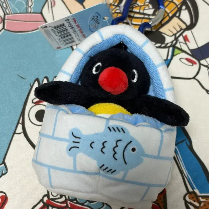 [BUNJANG] Pingu Igloo Plush Keychain / [새상품] 핑구 이글루 인형 키링