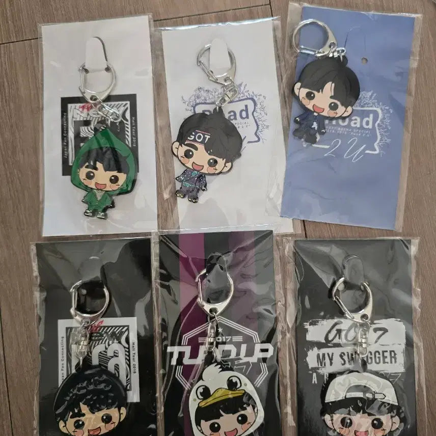 [BUNJANG] GOT7 Character Keyring Set / 갓세븐 캐릭터 키링 6종