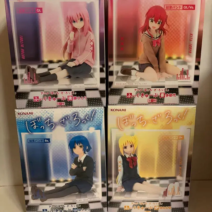 [BUNJANG] Konami Bocchi the Rock! Figure Cube 4-Piece Set / 코나미 봇치 더 락 피규큐브 피규어 4종