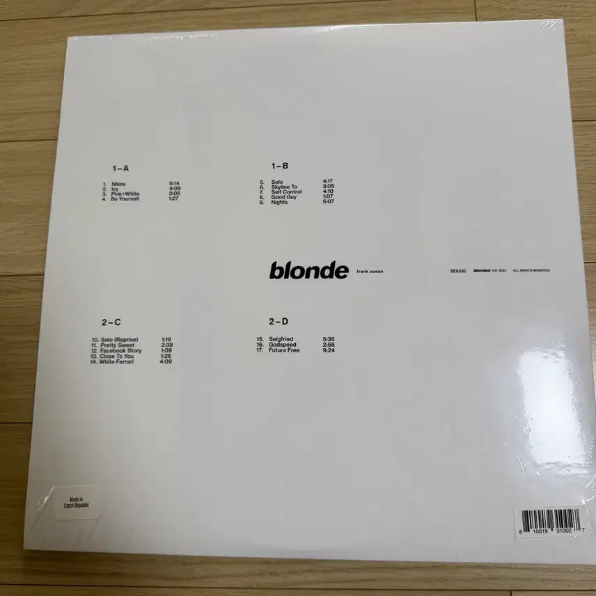 [BUNJANG] Frank Ocean Blonde LP / 프랭크 오션 blonde lp