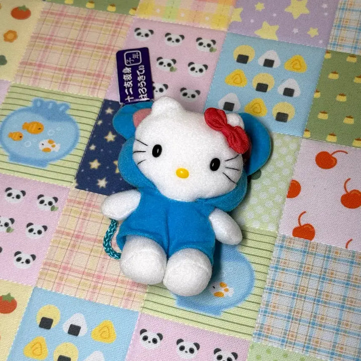 [BUNJANG] Vintage Sanrio Hello Kitty Zodiac Mouse Keychain / 고전 키티 십이지신 쥐 인형 키링