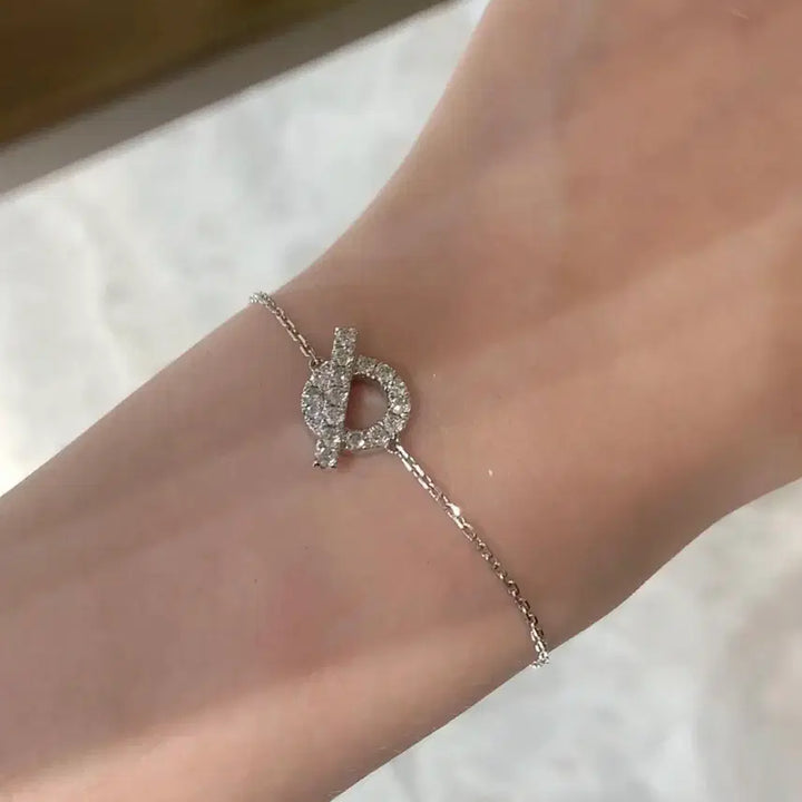 [BUNJANG] Hermes Finesse Mini Q Diamond Bracelet White Gold / 에르메스 피네스 미니Q 다이아 브레이슬릿 화이트골드