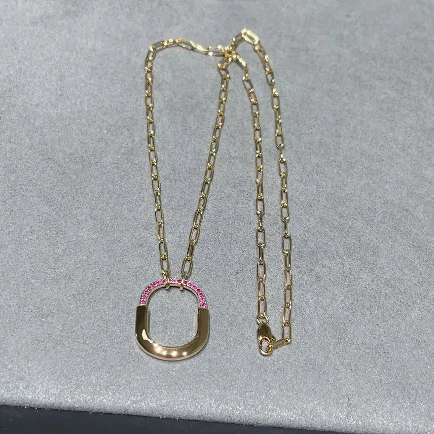 [BUNJANG] Tiffany &amp; Co. Lock Medium Diamond Pave Necklace / 티파니 락 미디엄 다이아 세팅 목걸이