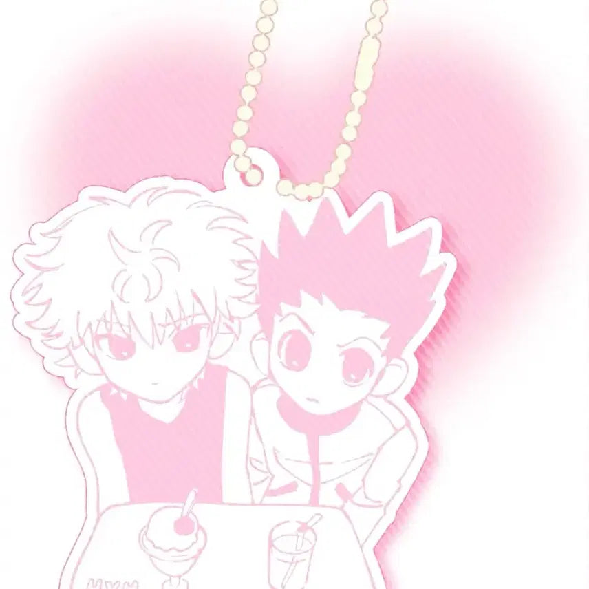[BUNJANG] Hunter x Hunter Gon &amp; Killua Keyring (Ivory Ball Chain) / 헌터헌터 곤 키르아 빠안히 키링 미개봉