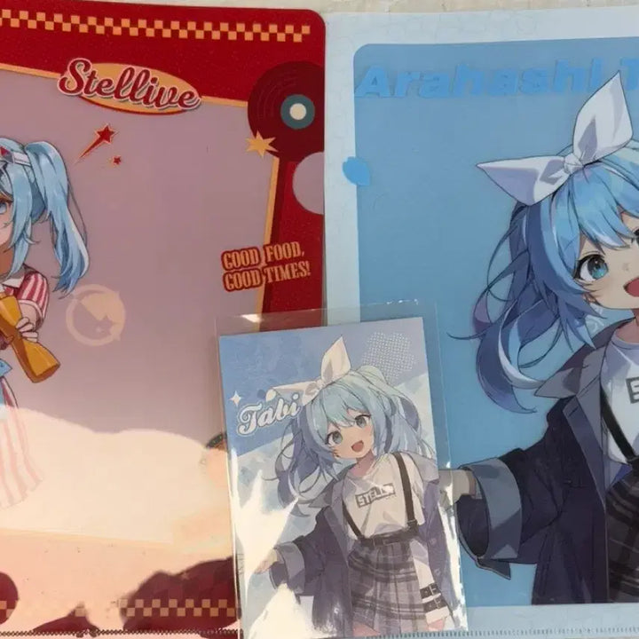 [BUNJANG] Stellive Arashi Tabi Spring Date Clear File Set / 스텔라이브 아라하시 타비 봄빛데이트 클리어 파일, 엽서+팝업 클리어 파일
