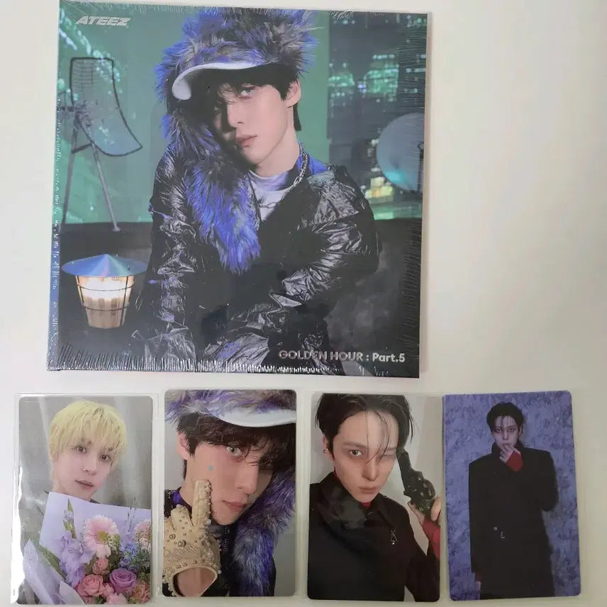 [BUNJANG] ATEEZ Yunho Digipack + Photocard Album Photocard + Selfie Photocard (Tiny[]); Album Set / 에이티즈 윤호 디지팩+포카4종