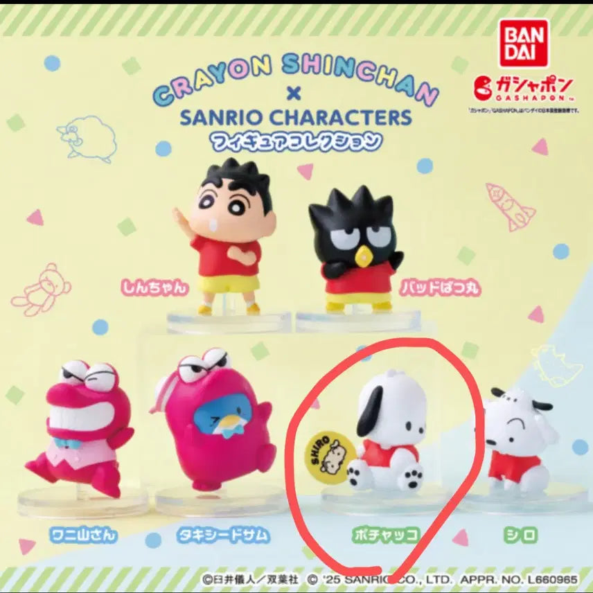 [BUNJANG] Sanrio Crayon Shin-chan Pochacco Gacha / (포차코) 반다이 짱구 산리오 가챠