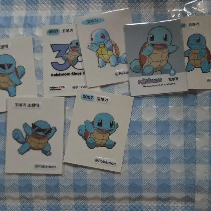 [BUNJANG] Pokemon Stickers "Squirtle Fire Brigade" Squirtle Set / 포켓몬 띠부씰 꼬부기소방대 꼬부기 세트