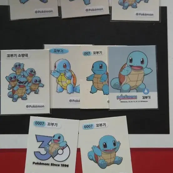 [BUNJANG] Pokemon Stickers "Squirtle Fire Brigade" Squirtle Set / 포켓몬 띠부씰 꼬부기소방대 꼬부기 세트