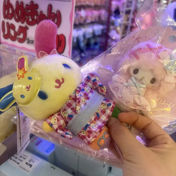 [BUNJANG] Sanrio Characters Sparkling Summer Festival Mascot Plush Charm Usahana / 산리오 캐릭터 반짝 썸머 축제 마스코트 인형 키링 우사하나