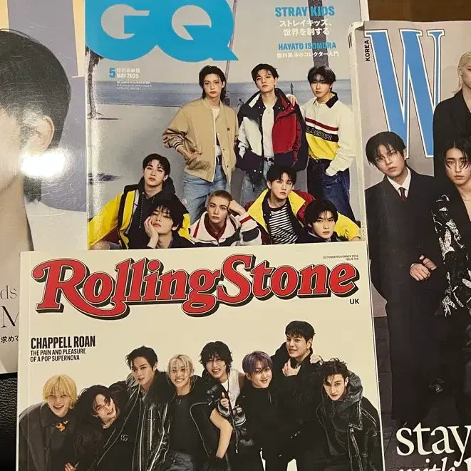 [BUNJANG] Stray Kids Magazine Bundle Set (Elle, GQ, W Korea, Rolling Stone) / 스트레이키즈 잡지 4종 세트 (엘르, GQ, W korea, 롤링스톤)