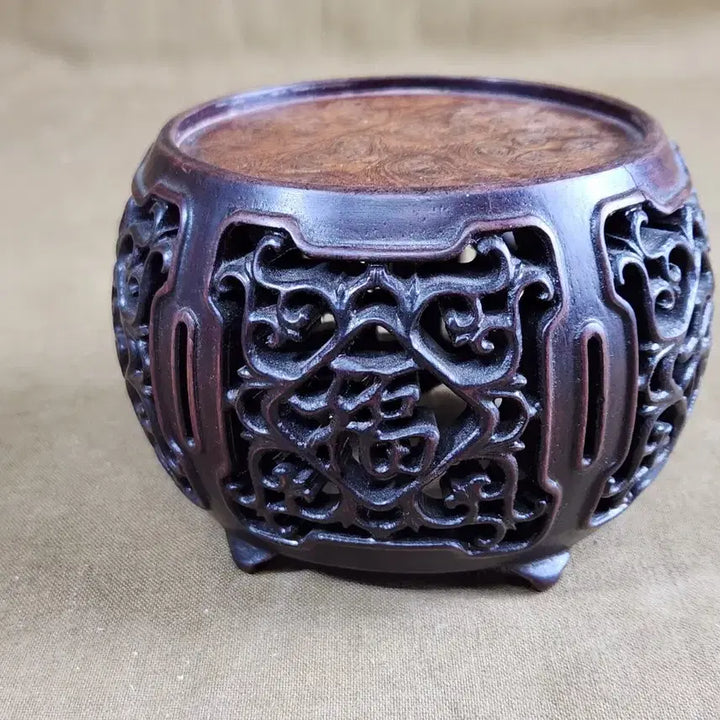 [BUNJANG] Carved Hwalimok Wood Stand / 천연 화리목구스목으ㅣ 결이 예술인 투각좌대