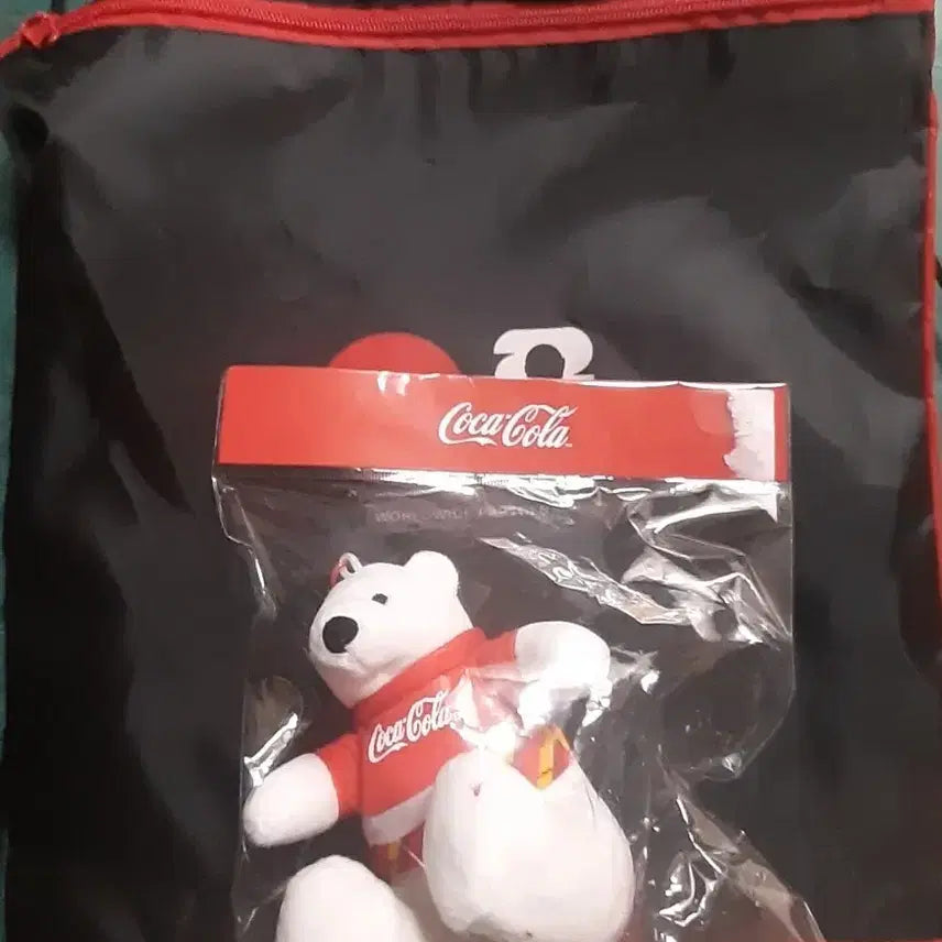 [BUNJANG] Coca-Cola World Cup Polar Bear &amp; Coke Logo Drawstring Bag Bundle Set / 코카콜라 월드컵폴라베어+코카드로스트링백 일괄 판매합니다