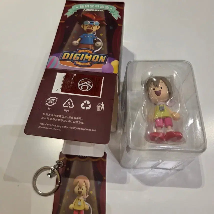 [BUNJANG] Digimon Wooden Doll Keychain Figure Nari Hikari / 디지몬 목각인형 키링 피규어 나리 히카리