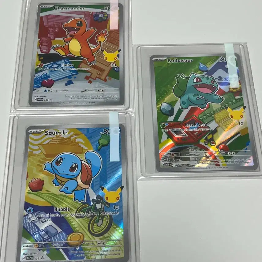 [BUNJANG] Pokémon TCG North American First Partner 1st Generation Promo Cards - Charmander, Squirtle, Bulbasaur Set / 포켓몬카드 북미판 퍼스트 파트너 1세대 파이리 꼬부기 이상해씨